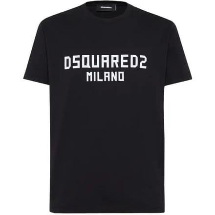 DSquared2 Heren Milano Katoen T-Shirt (Zwart)