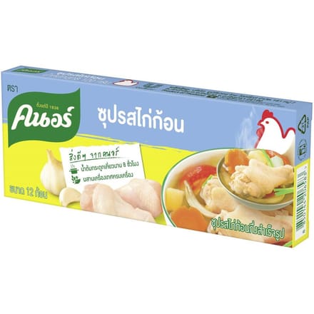 Knorr Kruiden Kippenbouillonblokje, Bouillon, 120 g. x 1 / 6 / 12 st 120 g. gray