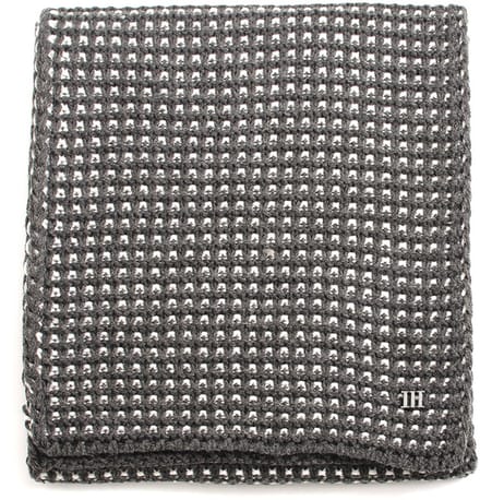 BENIGO Two colored knitted scarf Grey (TRSCHE183 - 200)