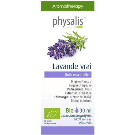 Lavendel Physalis Etherische OlieBio Etherische Olie 30ml - Diffuser, huid en inwendig