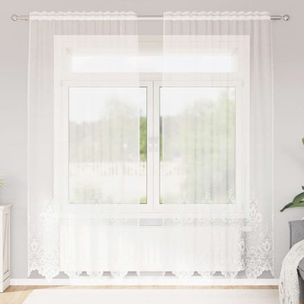 vidaXL Kantgordijn Wit 200 x 150 cm Polyester
