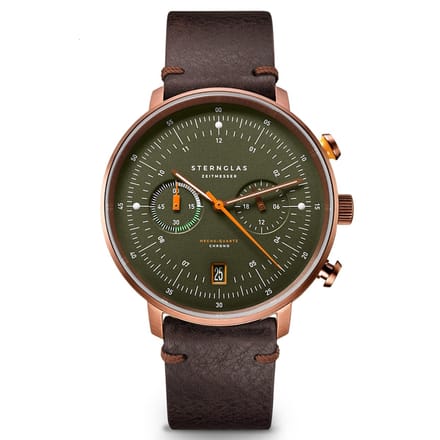 Sternglas Hamburg Chrono Dark Green Bronze S01-HC35-VI17