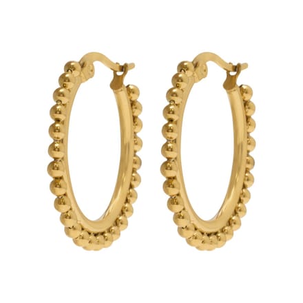 Essenza Small Balls Hoop Earrings Gold