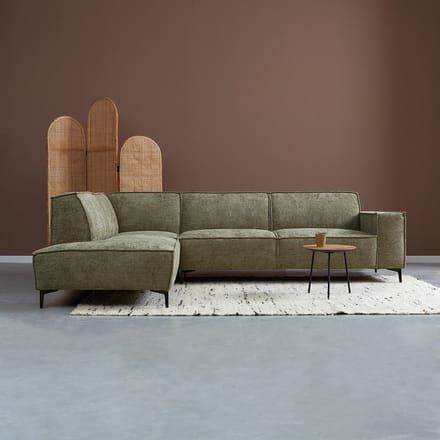 PEPP interiors Hoekbank RIVER met ottoman links - Majestic 607
