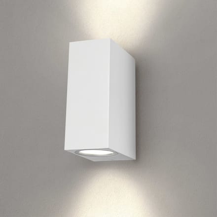 Ledvion - LED Wandlamp Cube & Wit - GU10 - IP54