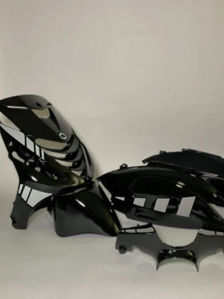 Piaggio Zip Stickerset - Striped - Zilver
