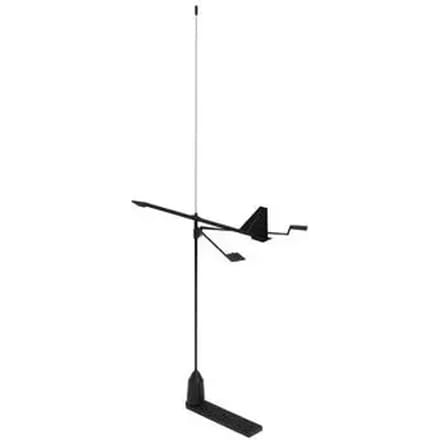Roestvrijstalen antenne met windwijzer en platte beugel Shakespeare 0.89m - 3dB