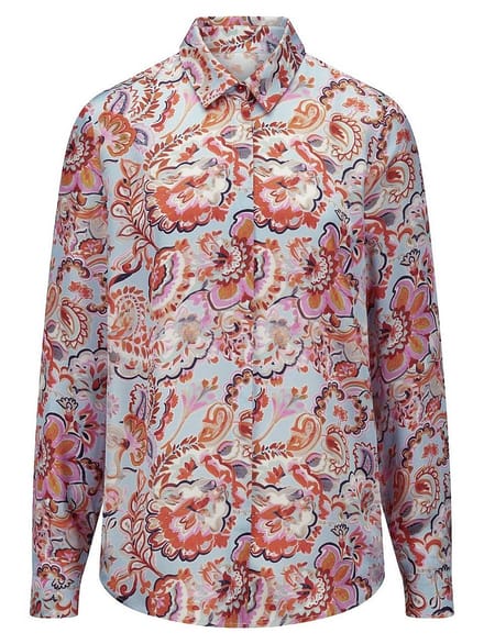 Blouse lange mouwen Van Peter Hahn blauw