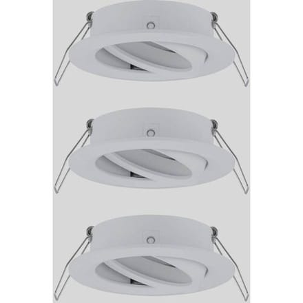 Inbouwlamp Choose Basisset zwenkbaar rond 84 mm 50° max. 3x10W 230V dimbaar Wit mat