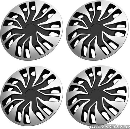 Autostyle Wieldoppen Fast Van (bol) 16 Inch Abs Zil/zw Set Van 4