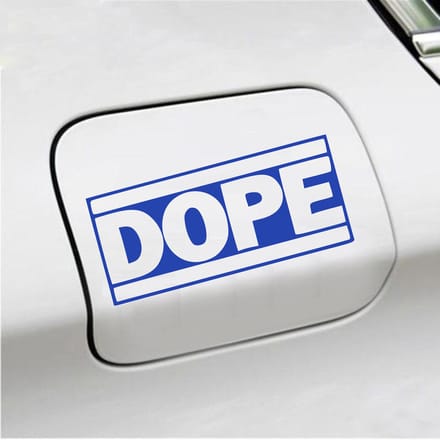 Bumpersticker - Dope - 7,4 X 14,8 - Blauw