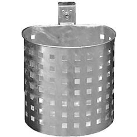 Wandafvalbak, 20 liter, Ø 330/230 x H 340 mm, geperforeerd, gegalvaniseerd