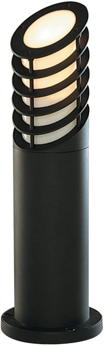 Buitenlamp Tuinpaal Zwart met Witte Diffuser IP44 - E27
