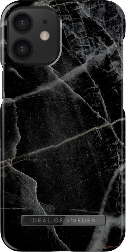 Ideal of Sweden Fashion Case iPhone 12 Mini Black Thunder Marble