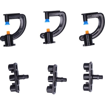 20Sets G-Type Refractieve Mistsproeikop Irrigatiesproeikop voor Tuin Kas black