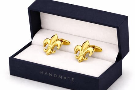 Manchetknopen Franse Lelie - Verguld Manchetknopen Fleur de Lis - Luxe Cufflinks