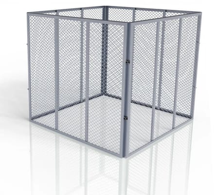 Metalen compostbak / Tuincompostbak / Bladkorf - Tuinafval - 800L - Zilver