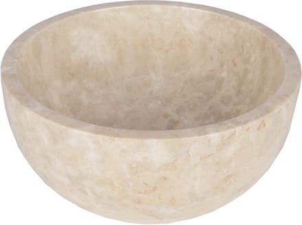 Differnz Boomer Waskom - 21x12cm - rond - Marmer - Beige