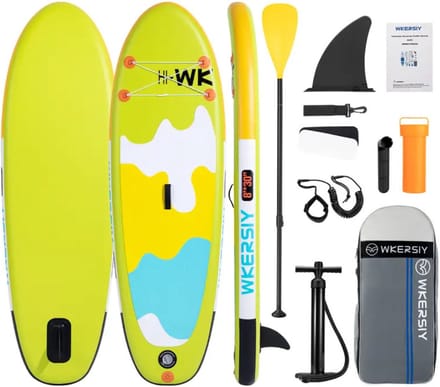 Nivard Sup Board - Opblaasbaar - Supboard - Sup Boards - Paddle - Kayak - Geel - 244cm - Kids