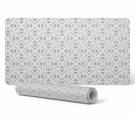 Beschermende vinyl werkmat met geometrisch patroon, 90x45 cm