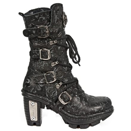 New Rock dames bloemen gotische leren laarzen - NEOTR005-S25