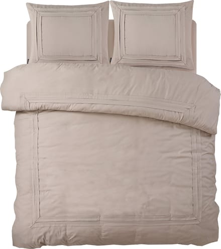 Sleeptime Tailored Dekbedovertrek - 200X200/220 + 2 x kussenslopen 60x70 - Taupe