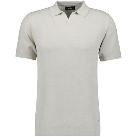 Ragman Trui Melange Resort Collar Short Sleeve Cotton Knit Ecru / male