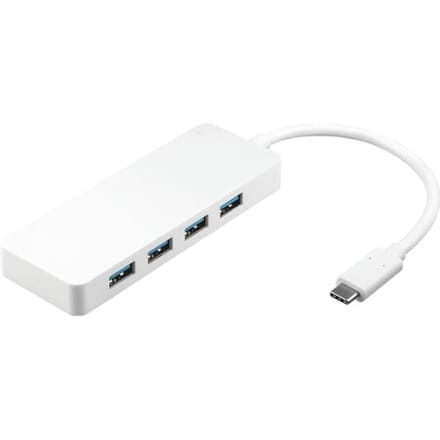 Goobay USB-C hub met 4 poorten - busgevoed - USB3.0 / wit - 0,15 meter