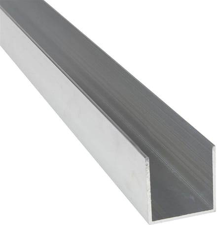 Aluminium U-profiel 50x50x4mm EN AW-6060 Blank Ruw 1 Meter