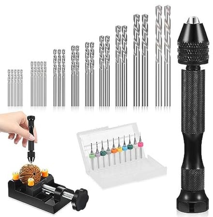 Mini Handboorset set 37-delig met precisie boorgereedschap voor modelbouw