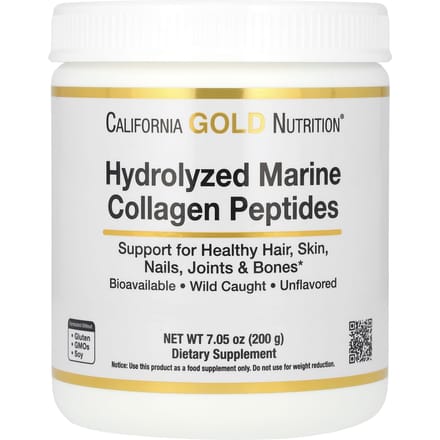 Gehydrolyseerde Marine Collageen Peptiden, Zonder Smaak, 200G (7.05Oz)