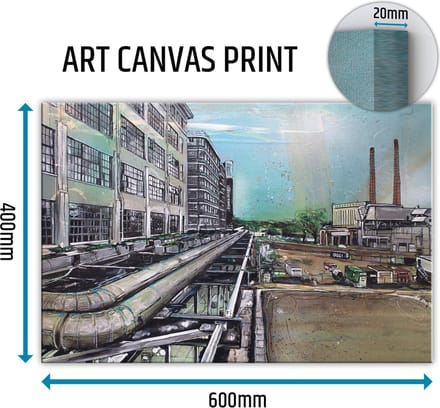 Eindhoven Strijp-S canvas schilderij 60x40 cm