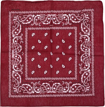 Klassieke Vierkante Sjaal met Traditioneel Bandanamotief (55x55cm) - Rood