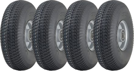 4.10/3.50-4 Grasmaaierband met stalen velg, 4-laags, P332, 20 mm lagers (set van 4)