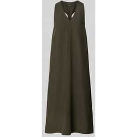relaxed fit midi-jurk van viscosemix model 'Waka'