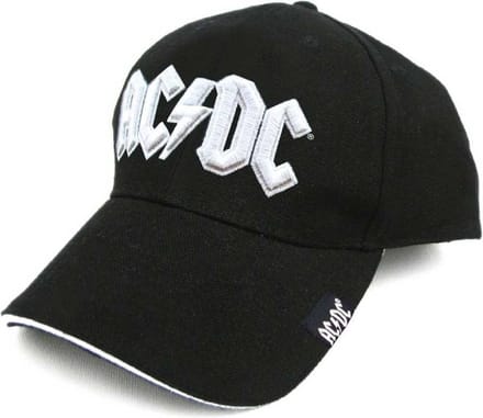 AC/DC - White Logo Baseball pet - Zwart