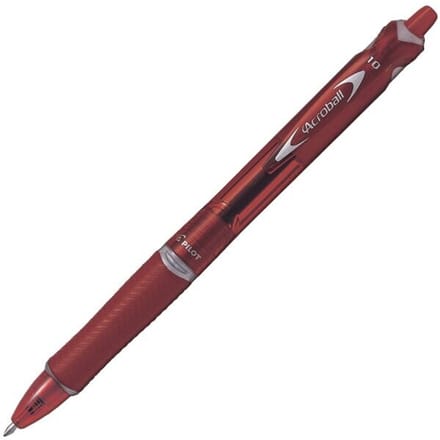 Pilot Acroball Rode Ballpen – 0.7mm Medium Tip - 1 stuk