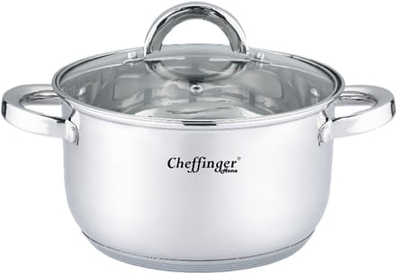 Cheffinger Kookpan met Deksel - 20cm - RVS - Inductie