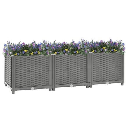 vidaXL - Plantenbak - verhoogd - 120x40x38 - cm - polypropeen