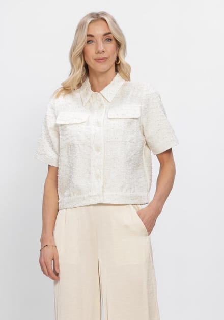 Freebird Wv-pearl-sequince-26-1 Blazers Dames - Gebroken wit - Maat L