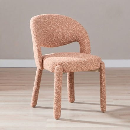 Bronx71® Eetkamerstoel Dean bouclé terracotta - stoel