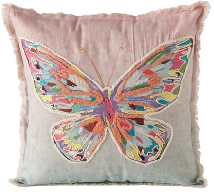 Boltze - Kussen - Sierkussen - Katoen - Handmade - Maribel - Vlinder - 45x45cm