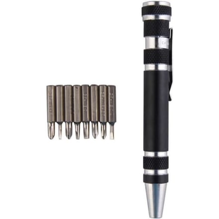 Tournevis 8 en 1 - Mini Gadgets - Noir - Design compact - Multifonctions - Outils de précision noir
