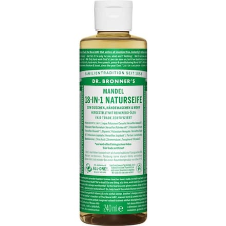 Dr. Bronner's Zeep 18-in-1 natuurlijke zeep Vloeibare Dames 240 ml