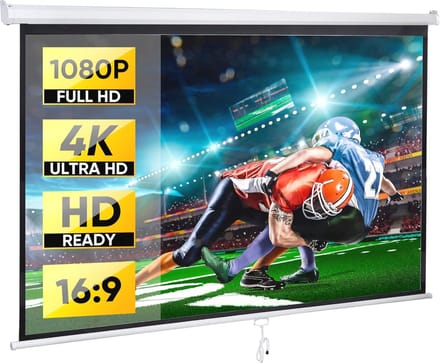 Opvouwbaar Projectiescherm 80 Inch - HD Eenpull-systeem - Ideaal voor Thuis en Buiten