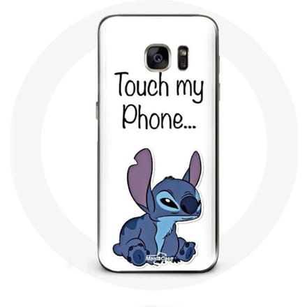 Hoesje - Samsung - Galaxy S7 - Lilo en Stitch - Flexibel - Schokbescherming wit