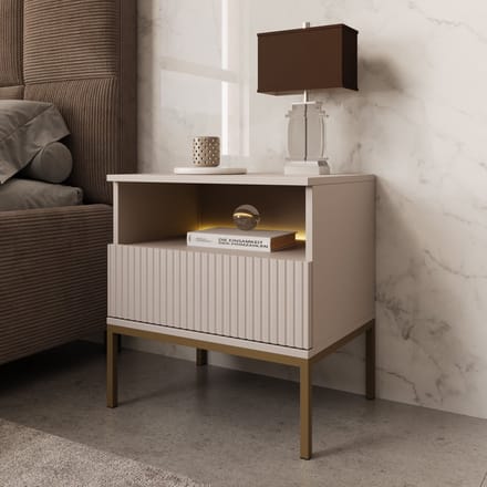 Meubella - Legend - Nachtkastje - Beige