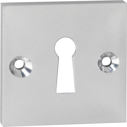 Impresso vierkant rozet - Klaviersleutel - Aluminium F1