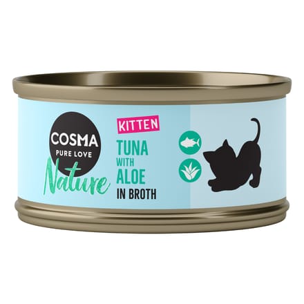 24x70g Nature Kitten Tonijn & Aloë Vera Cosma Kattenvoer