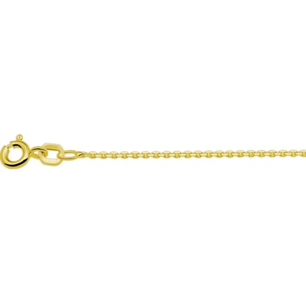 collier anker gediamanteerd 1,1 mm 3 micron zilver verguld (geel)